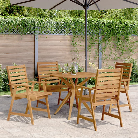 5 Piece Garden Dining Set Solid Wood Acacia