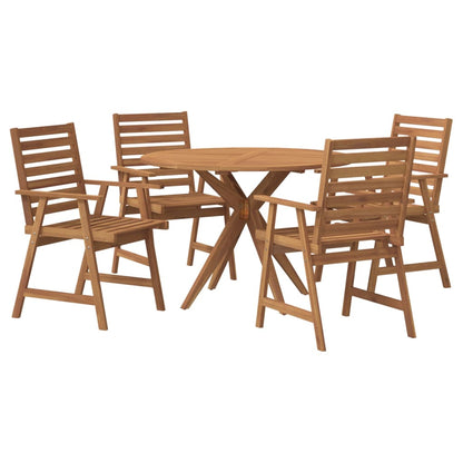5 Piece Garden Dining Set Solid Wood Acacia