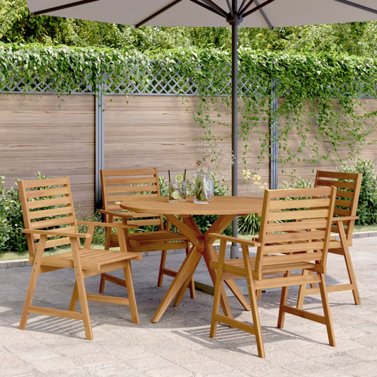 5 Piece Garden Dining Set Solid Wood Acacia