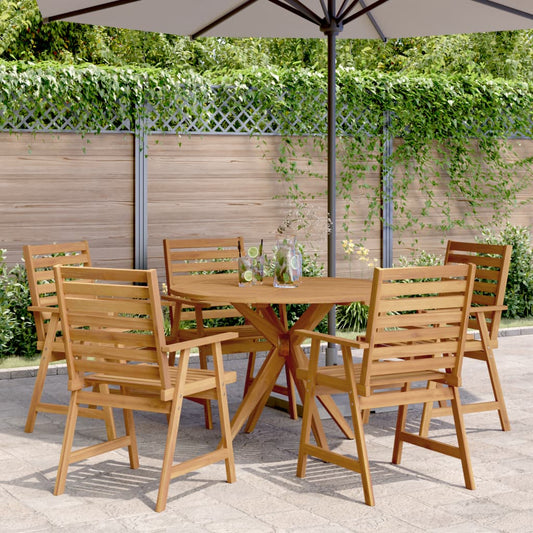 6 Piece Garden Dining Set Solid Wood Acacia
