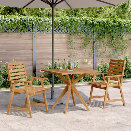 3 Piece Garden Dining Set Solid Wood Acacia