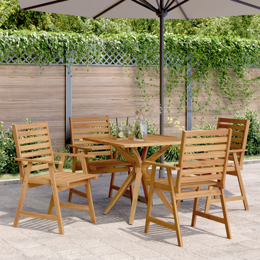 5 Piece Garden Dining Set Solid Wood Acacia
