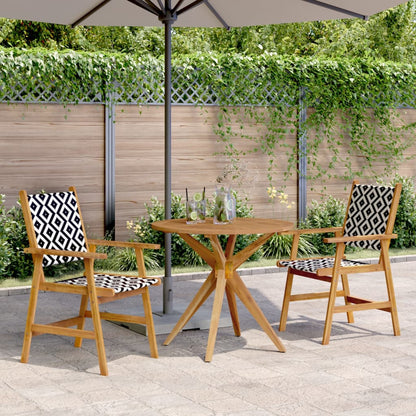 3 Piece Garden Dining Set Solid Wood Acacia