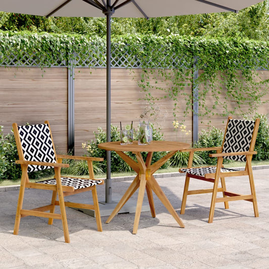 3 Piece Garden Dining Set Solid Wood Acacia