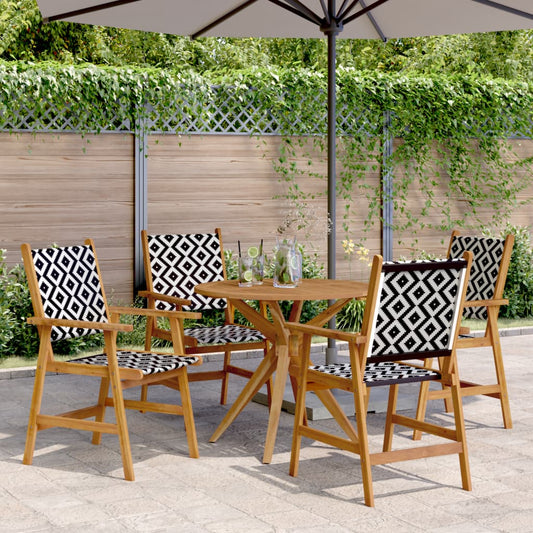 5 Piece Garden Dining Set Solid Wood Acacia