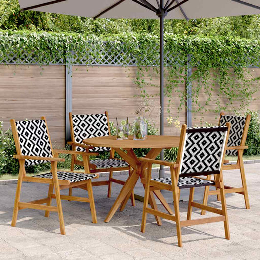 5 Piece Garden Dining Set Solid Wood Acacia