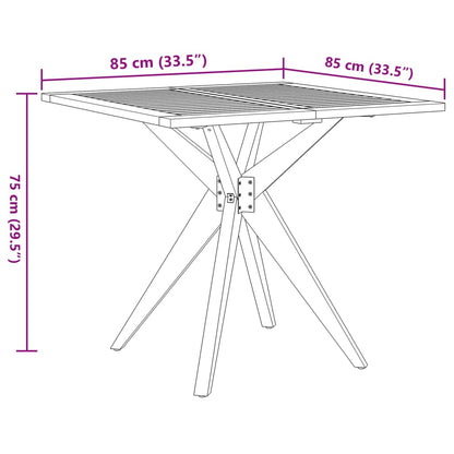 3 Piece Garden Dining Set Solid Wood Acacia