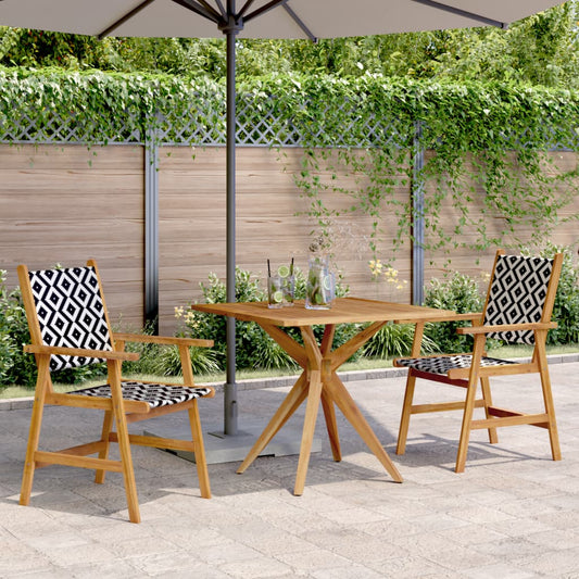 3 Piece Garden Dining Set Solid Wood Acacia