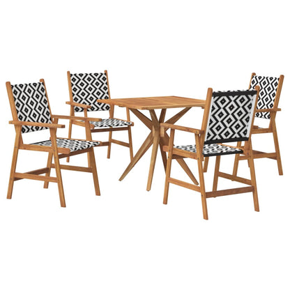 5 Piece Garden Dining Set Solid Wood Acacia