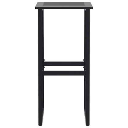 3 Piece Garden Bar Set Black Powder-coated Steel