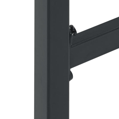 3 Piece Garden Bar Set Black Powder-coated Steel