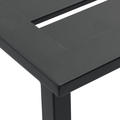 3 Piece Garden Bar Set Black Powder-coated Steel