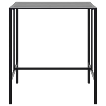 5 Piece Garden Bar Set Black Powder-coated Steel
