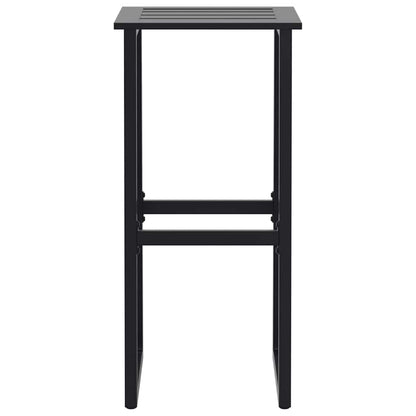 9 Piece Garden Bar Set Black Powder-coated Steel