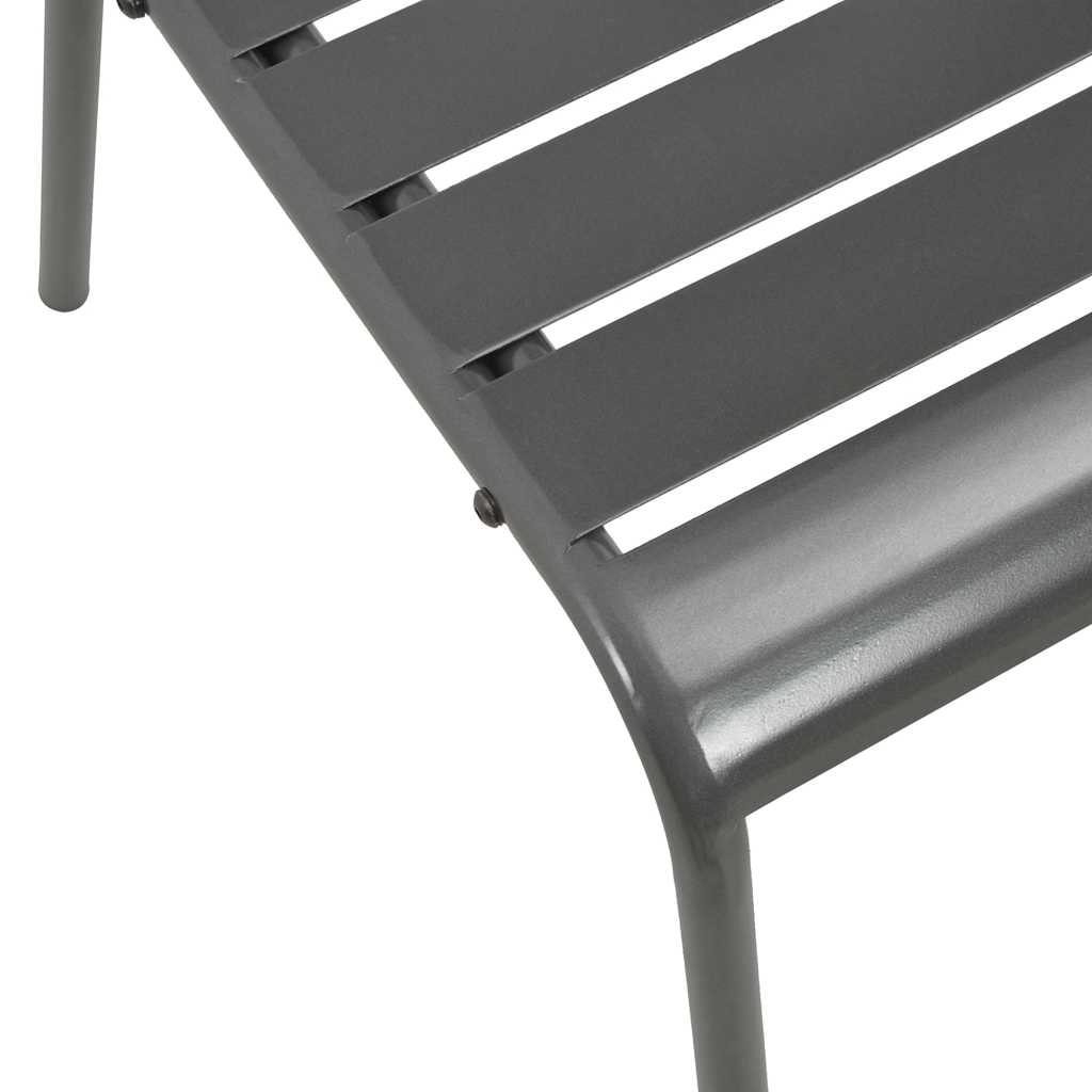 Stackable Garden Chair Set 5 pcs Anthracite Powder-coated Steel