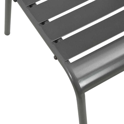 Stackable Garden Chair Set 5 pcs Anthracite Powder-coated Steel
