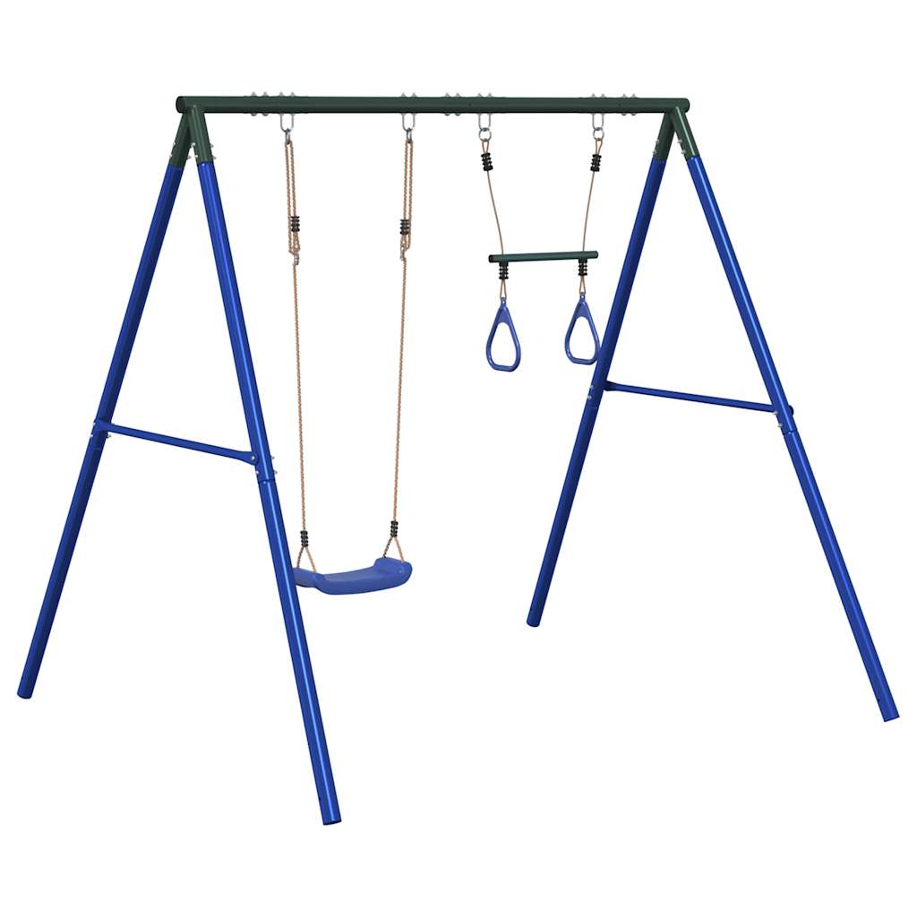 Outdoor Swing Set with Swing and Trapeze