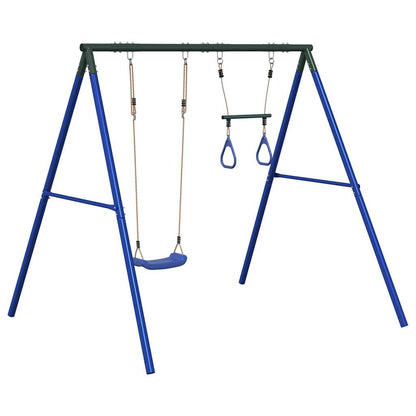 Outdoor Swing Set with Swing and Trapeze