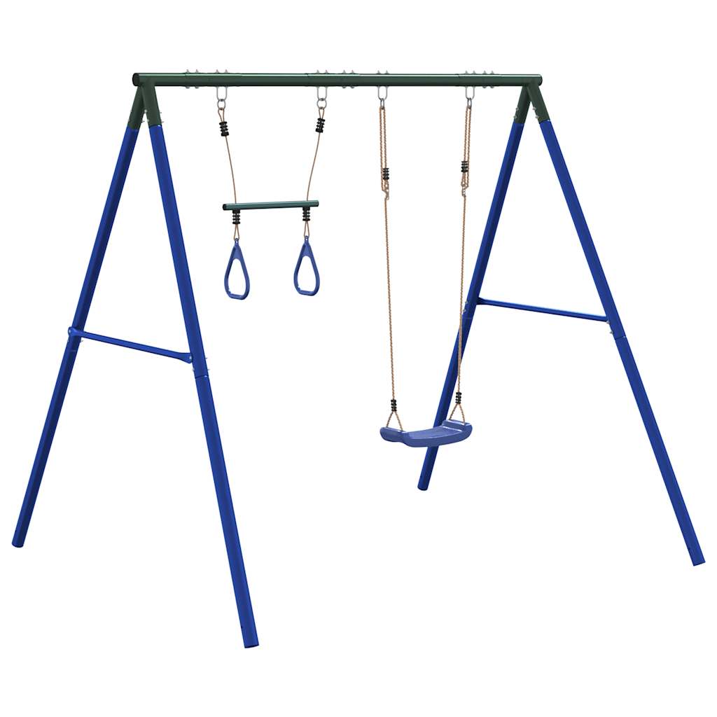 Outdoor Swing Set with Swing and Trapeze