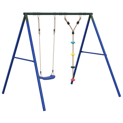 Outdoor Swing Set with Swing and Disc Swing