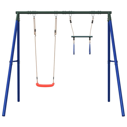 Outdoor Swing Set with Swing and Trapeze