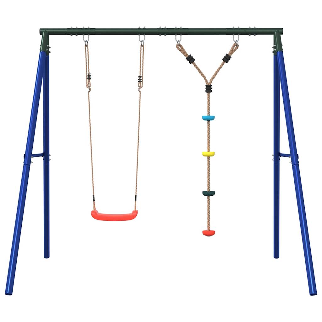 Outdoor Swing Set with Swing and Disc Swing