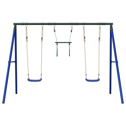 Outdoor Swing Set with Swings and Trapeze