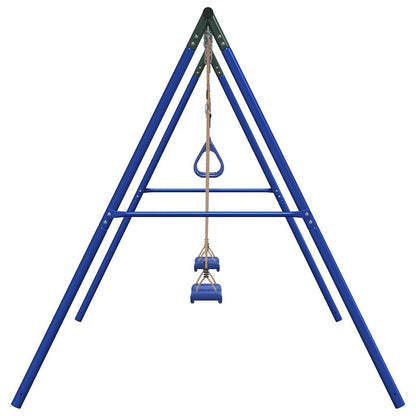 Outdoor Swing Set with Swings and Trapeze