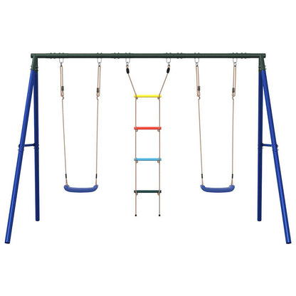 Outdoor Swing Set with Swings and Ladder