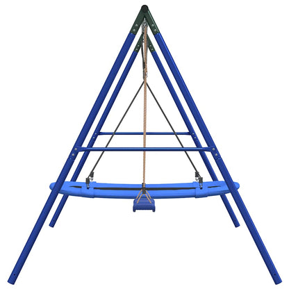 Outdoor Swing Set with Swing and Nest Swing