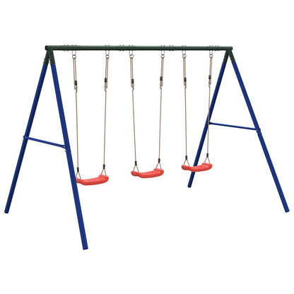 Outdoor Swing Set with 3 Swings