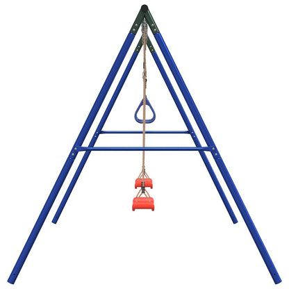 Outdoor Swing Set with Swings and Trapeze