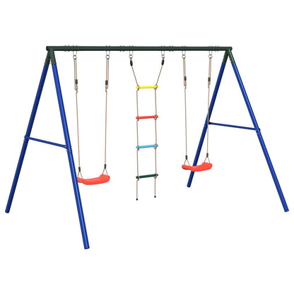 Outdoor Swing Set with Swings and Ladder