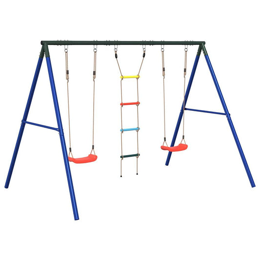 Outdoor Swing Set with Swings and Ladder