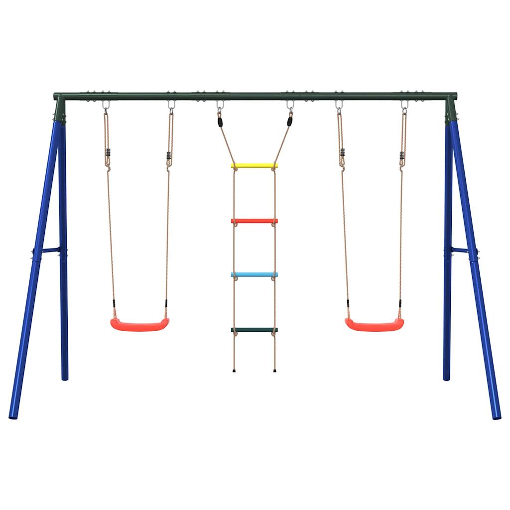 Outdoor Swing Set with Swings and Ladder