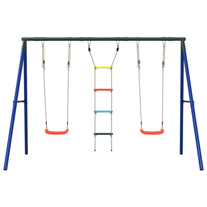 Outdoor Swing Set with Swings and Ladder