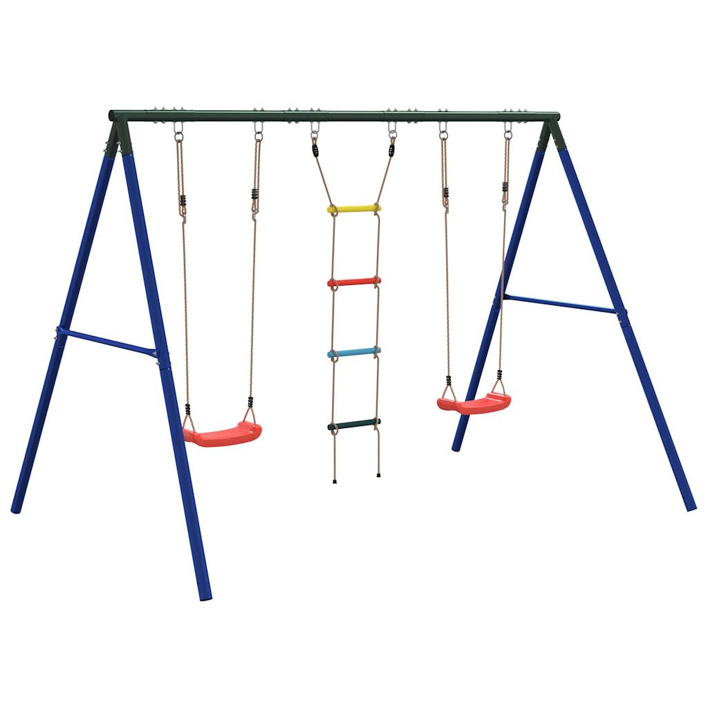 Outdoor Swing Set with Swings and Ladder