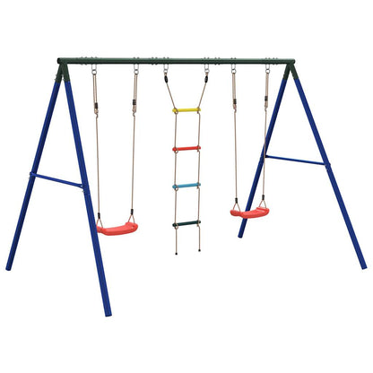 Outdoor Swing Set with Swings and Ladder