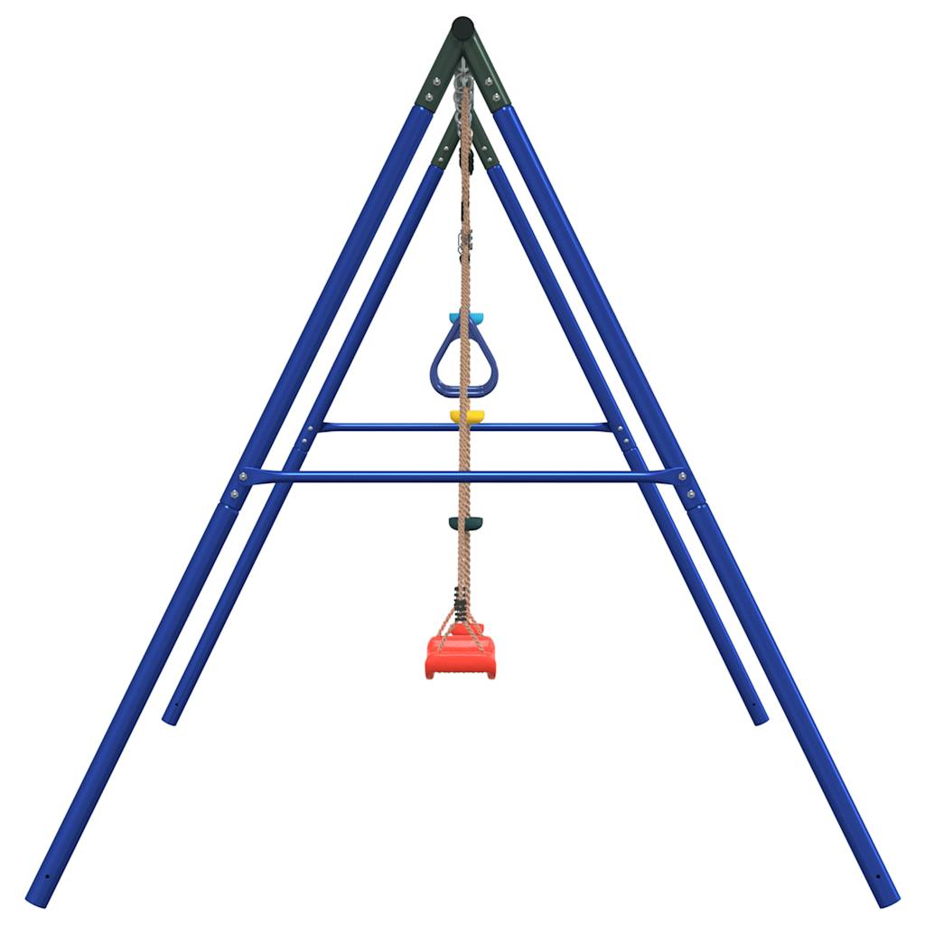 Outdoor Swing Set with Swing. Trapeze. Disc Swing