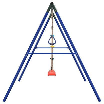 Outdoor Swing Set with Swing. Trapeze. Disc Swing