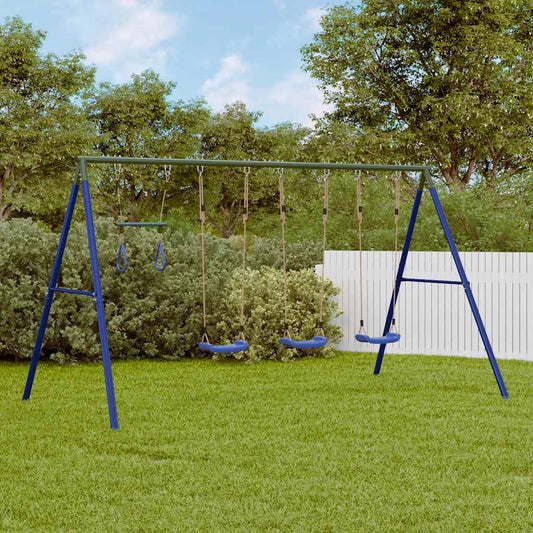 Outdoor Swing Set with Swings and Trapeze