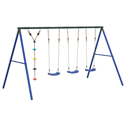 Outdoor Swing Set with Swings and Disc Swing