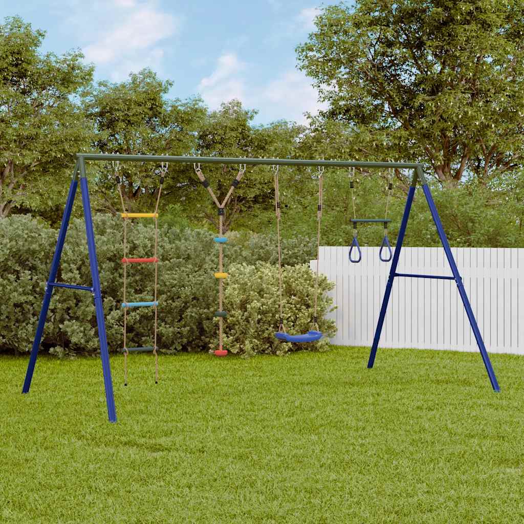 Outdoor Swing Set with Swing. Trapeze. Ladder. Disc Swing