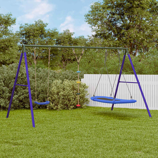 Outdoor Swing Set with Swing, Disc Swing, Nest Swing