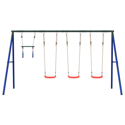 Outdoor Swing Set with Swings and Trapeze