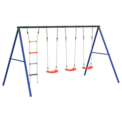 Outdoor Swing Set with Swings and Ladder