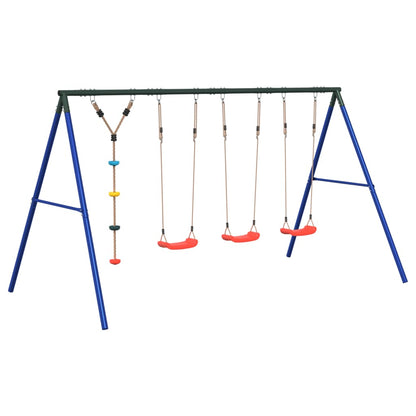 Outdoor Swing Set with Swings and Disc Swing