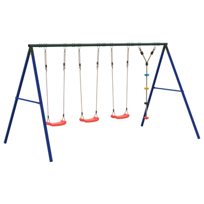 Outdoor Swing Set with Swings and Disc Swing