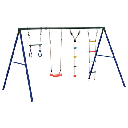 Outdoor Swing Set with Swing. Trapeze. Ladder. Disc Swing