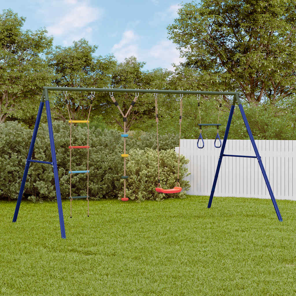 Outdoor Swing Set with Swing. Trapeze. Ladder. Disc Swing